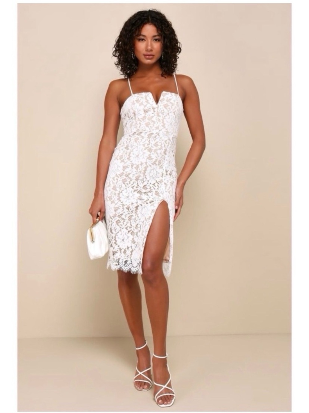 LULUS White Lace Dress - Picture 3 of 9